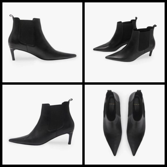 💕ANINE BING💕 Stevie Boots ~ Black Leather 37 New Without Box - Picture 5 of 16